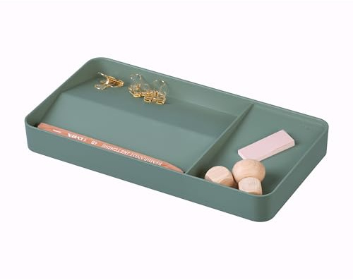 BLUE GINKGO Desk Organizer Tray, Green, Made in Korea