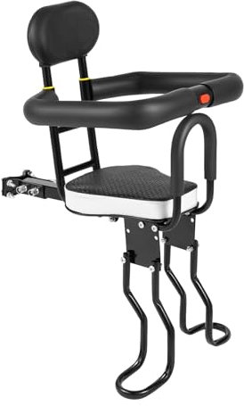 ROGONPDK Fahrrad Kindersitz Baby Fahrrad Sitz Vorne, Kinderfahrradsitz Frontmontage Kinderfahrradsitz Gewichtskapazität 40 KG für Mountainbikes Schwarz