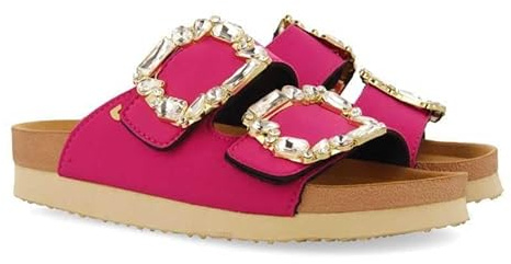 GIOSEPPO Sandalias Color Fucsia Estilo Bio con Adorno Joya para Mujer ADERKLAA