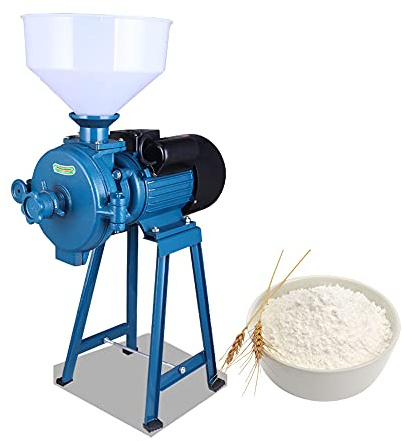 Commercial Electric Grinder Machine Spice Soybean Beans Grinder Industrial Rice Corn Mill Grain Food Grinding Machine 50kg/H with Funnel
