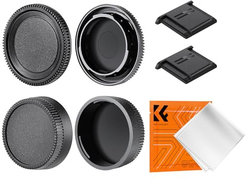 K&F CONCEPT F Mount Rear Lens Cap & Body Cap Cover & Hot Shoe Cover Kit
