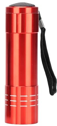 Trimming Shop UV-Taschenlampe, Ultraviolett-Taschenlampe, Schwarzlichtdetektor für Haustierurin, Flecken, Bettwanzen auf Teppich, gefälschte Banknote, Hotel & Badezimmer Fleckenerkennung, Rot, 3 x