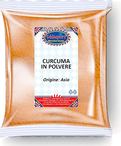 Curcuma in Polvere 100% Naturale - Busta da 500g | Spezia Aromatica per Curry, Zuppe e Preparazioni Culinarie