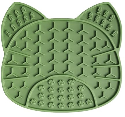 Dog Lick Mat with Suction Cups, Anxiety Relief and Boredom Buster, Pet Enrichment Toy for Dogs and Cats (Avocado Green)