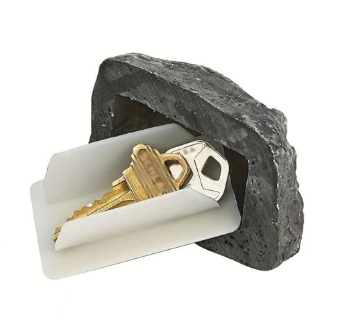 Pietre Da Giardino Scatola porta chiavi in ​​pietra Nascondi chiavi Nascondi cortile esterno Nascondi prevenzione perdita di denaro privato Cassaforte Stonekey