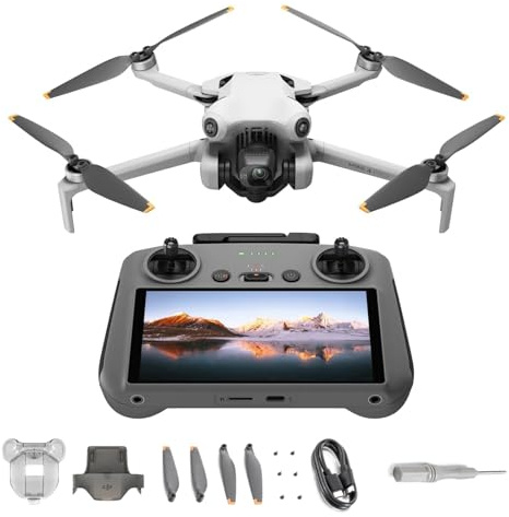 DJI Mini 4 Pro (DJI RC 2), dron mini plegable con cámara de vídeo 4K para adultos, menos de 249 g, 34 min de tiempo de vuelo, transmisión de vídeo a 20 km, detección con visión omnidireccional