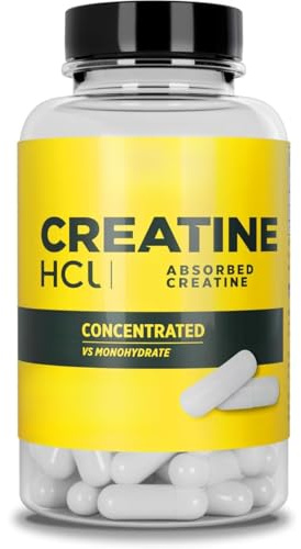 Kreatin-HCl – Hög upptaglighet – Stödjer muskel-, kognitiv och cellulär energi – Inga biverkningar – Ingen uppblåsthet eller kramper