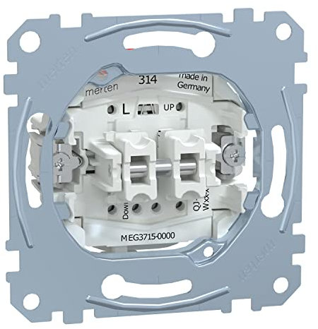 Schneider Electric Merten Rollladenschalter-Einsatz, Unterputz, Steckklemmen, 1-polig, 10AX, AC, 250V, Artikelnummer MEG3715-000