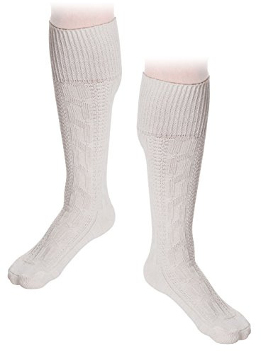trachenlederhosen24 Chaussettes en coton pour costume traditionnel bavarois Blanc, Blanc., 41/42 FR