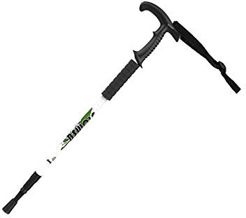 Bestgift Outdoor Kletterausrüstung Langlebig für Damen und Herren leicht Wanderstöcke Weiß Männer-3 Abschnitt gerader Griff