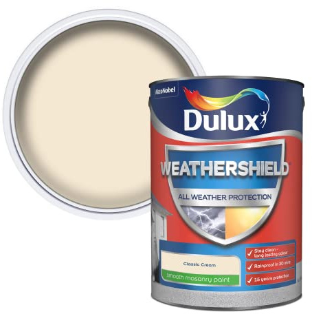 Dulux Weathershield Smooth Masonry Paint - Classic Cream - 5L