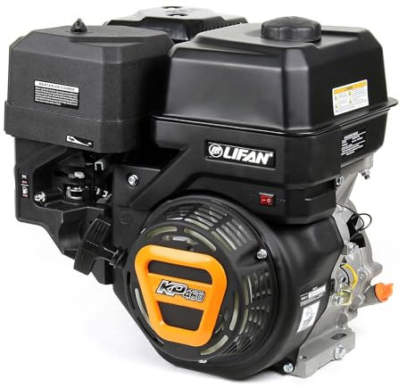 LIFAN KP460 Benzinmotor mit 15,6 PS Einzylinder für Rüttelplatten und Baumaschinen, luftgekühlter 4-Takt Motor mit 25 mm Kurbelwelle, OHV-Ventilsteuerung & 459 cc Hubraum