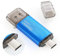 Memoria USB 128GB, Flash Drive USB 2.0 Pendrive 128GB 2 en 1 OTG USB C Memory Stick para Smartphones Android, Windows, Android, Pc, Tabletas y Otras Dispositivos USB o Tipo C (Azul)