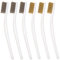 Small Wire Brush for Rust Removal, 6pcs Mini Wire Brushes Set Stainless Steel Brass Rust Metal Brushes for Cleaning Welding Slag Sink