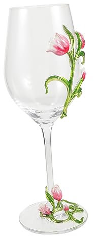 IMIKEYA Copa De Vino Tulipán Para Cócteles y Bebidas Para Bares y Fiestas Diseño Elegante y Romántico Vaso De Vino Para Celebraciones y