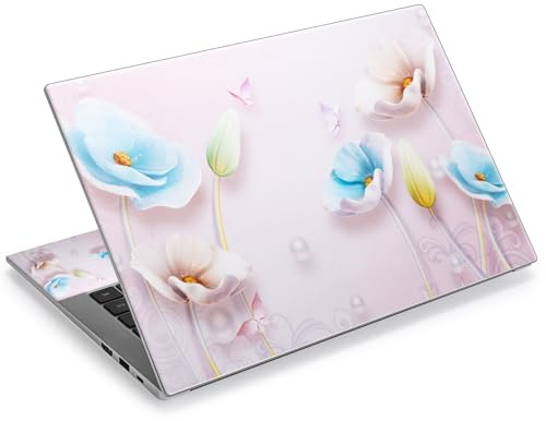 icolor Laptop Skin Sticker Decal 12 13 13.3 14 15 15.4 15.6 inch Personalized Universal Notebook Vinyl Skin Stickers Cover Art Decal Computer Protector (lotus)