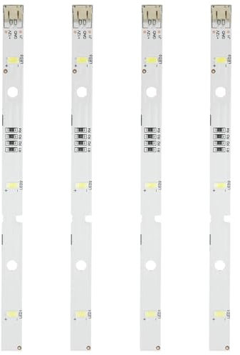 4 Stück LED-Lichtleiste, LED Kühlschranklampe für Rongsheng/Hisense Kühlschrank, kompatibel mit Modell E349766 MDDZ-162A 1629348, DC12V 2W Kühlschrank-Lichtleiste, Ersatz-Kühlschranklampe kompatibel