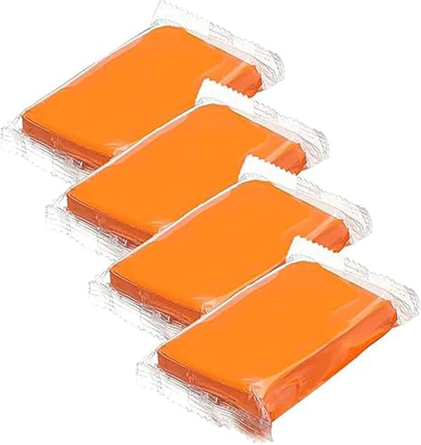 Argile nettoyante, antirouille pour voitures, argile, nettoyant pour peinture, entretien automobile, pâte à polir, lot de 4, orange