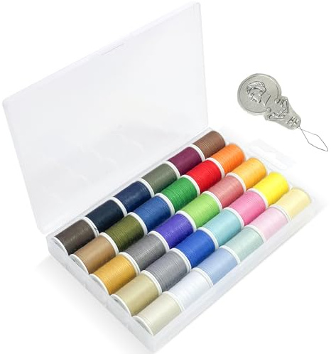 starfa lab 30 Color Polyester Sewing Threads Set, Cotton Handy Durable Thread Colorful for Sewing and Crafting, 45 m / 50 yds Each roll