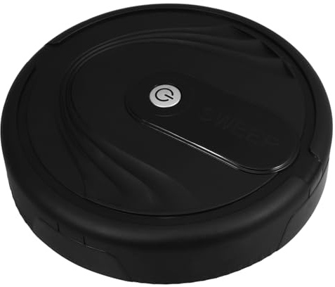 SOIMISS Robot Balayeur Intelligent Compact Noir, Machine De Nettoyage Domestique Pour Cheveux, Fonctionnement Automatique Obstacles, Adapté Sols Carrelage Et Bois, Usage Maison Quotidien
