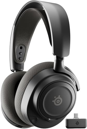 SteelSeries Arctis Nova 7 Wireless Gen 2 - Wireless Gaming Headset for PC - Compatible with PC, PS5, Switch & more - Mobile App Control - 50+ HR with Fast Charge - Mixable 2.4GHz/Bluetooth - Black