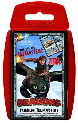 Winning Moves - TOP TRUMPS - Drachenzähmen leicht gemacht - Dragons Kartenspiel - Alter 8+ - Deutsch