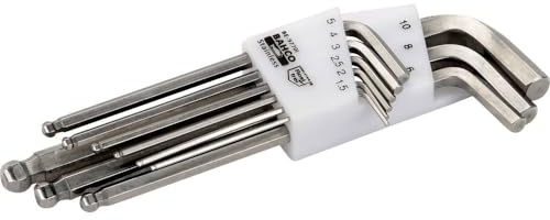 Bahco BE-9770I BHBE-9770I vinkelskruvmejsel sats 1,5–10 mm 9 delar av rostfritt stål