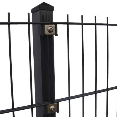 Doppelstabmattenzaun Höhe 1,03 m komplett Set 10 m bis 40 m Anthrazit oder Moosgrün (12,5 m, Anthrazit RAL 7016)