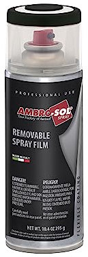 Ambro-Sol V406NE Pellicola Spray Rimovibile, Idonea su tutte le Superfici non Porose, Adatto per Carrozzeria, Attrezzi Sportivi ecc., Bomboletta in Banda Stagnata Riciclabile 400 ml, Nero Opaco