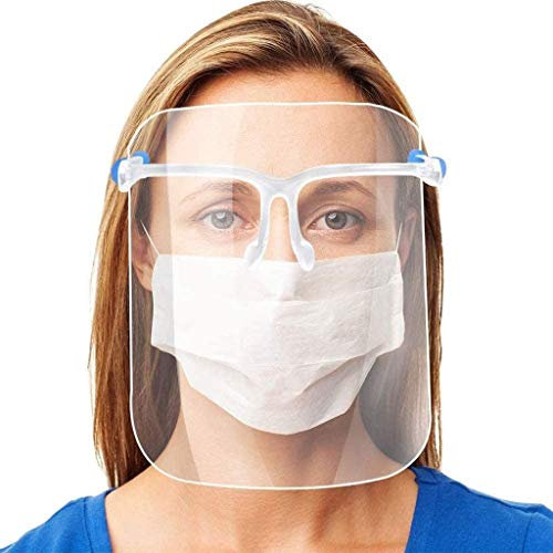 sb components [Only Visors Full Face Protective Shield Visor, Transparent Face Visor Resistant to Prevent Saliva, Oil Fume, Spitting Anti-Fog Lens for Daily activities and Working (Set of 10)