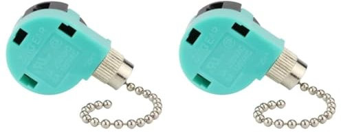 Uadme Interruptor Ventilador Techo, 2 Piezas Interruptores de Cadena de Tracción de Control de Luz, ZE-268S6 de 3 Velocidades y 4 Cables, para Lámpara de Techo