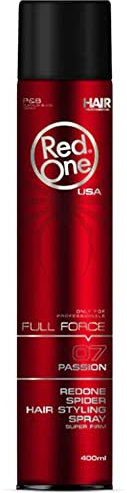 RedOne Spider Hair Spray Full Force Ultra Hold 400 ml (07 – Passion) Contrôle du style longue durée, formule pour une tenue forte, un maximum de contrôle et de définition