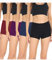 wirarpa Women's Boyshort Panties Ladies Safety Boxer Briefs Anti Chafing Cotton Underwear with Cotton Crotch 4 Pack Black Blue Purple Red Size XL