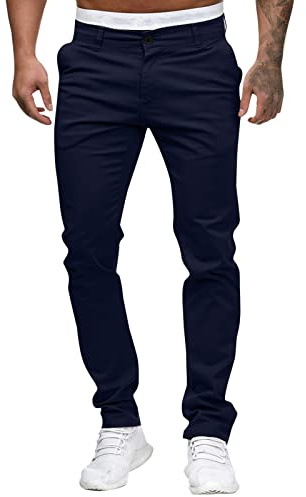 Pantalon Chino Stretch Confortable à 5 Poches Coupe Droite Homme Pantalon Habillé Homme Marron Chino Regular