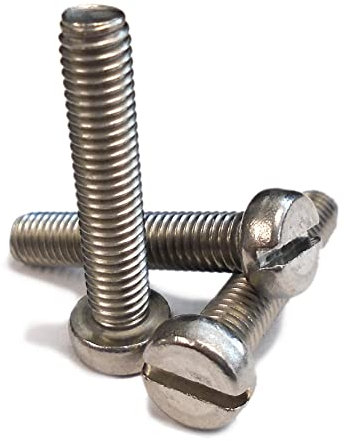 Stainless Steel Cheese Head Machine Screws, 2BA x 3/8 Inch, Slotted, A2 Grade, 20 Pack