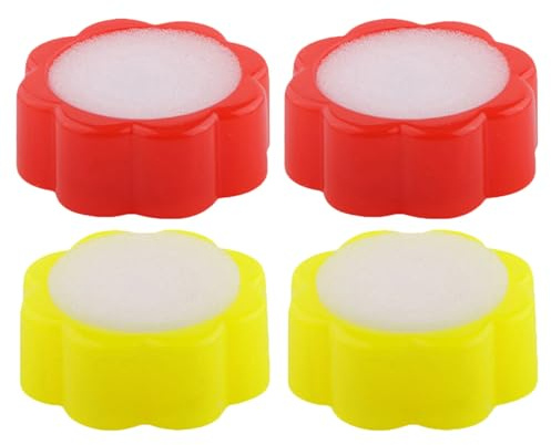 Angoily Éponge Humidificatrice pour Doigts de Fleur 4 Pièces pour Comptage Précis des Billets, Matériel de Bureau Compact, Hydratant Fiable pour Bouts de Doigts