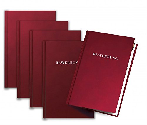 Exacompta 445103KHSB Bewerbungsmappe (Silberdruck, Premium-Manila-Karton, DIN A4) 5er Pack bordeaux