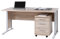 möbelando Schreibtisch Arbeitstisch Bürotisch Computertisch Laptoptisch Büro Clermont I Sonoma-Eiche