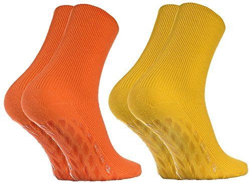 Rainbow Socks - Hombre Mujer Calcetines Diabéticos Sin Goma Antideslizantes ABS