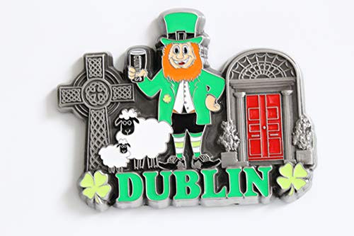 3D - DUBLIN IRELAND Metal Fridge Magnet Sticker City Holiday Souvenir Travel Memory on Refrigerator Gift