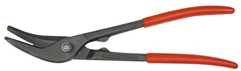 TOP TOOLS Blechschere - Profi Werkzeug - Metallschere - 260 mm - Tin Snips - Basics Durchlaufblechschere - Dachdecker, Klempner, Spengler - Schere für gerade Schnitte von Metall, Stahl Blech