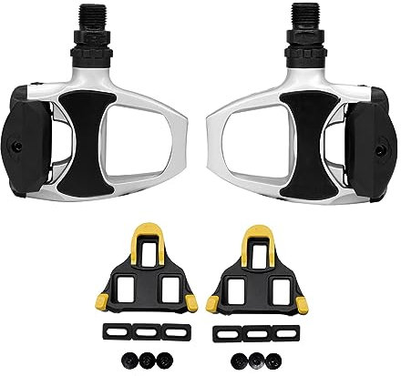 SPD-SL PD-R540 Rennradpedale Professionelles Fahrrad Selbstsicherndes Pedal mit Klampe Radfahren Verriegelungspedal (Silber)