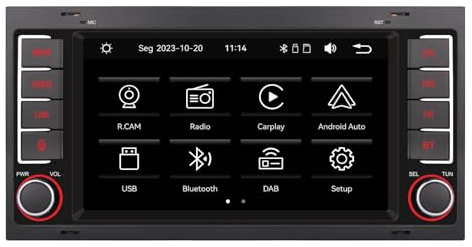 YZKONG Car Radio for VW Touareg T5 Multivang 2004-2009, Wireless Apple Carplay and Android Auto HiFi Sound Volkswagen Stereo Touch Screen Car Multimedia Player with Bluetooth AM/FM USB Port