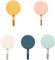 Enyolidimk 5 Pcs Colorful Hooks - Self-Adhesive Wall Hooks, Heavy Duty Cute Colorful Key Holder