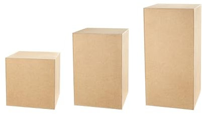Decorativo Set di colonne MDF, colonne per Fiori per Soggiorno, Supporti per Decorazioni, basi, Supporti per Piante, basi stabili, 40x40, 60x40, 80x40 cm, Set da 3 Pezzi