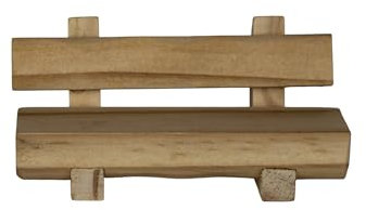 ZICOM Krippenzubehör Holzbank Natur 10,5x4,8x5cm Holz – Handgefertigte Miniatur-Holzbank für Krippen