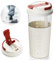 SOARFLY Shaker Elektrisch, Elektrischer Shaker, Protein Shaker Elektrisch 400ML, 2-in-1 Deckel USB Wiederaufladbar BPA-Frei, Automatischer Mixer für Proteinshakes Milchshake, Elfenbeinweiß