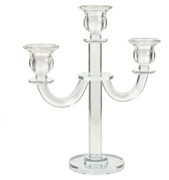 CANDELABRO VIDRIO 3 BRAZOS