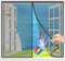 Fentar Fliegengitter Fenster Magnet, 100x130cm Magnet Fliegengitter Fenster Ohne Bohren, Fliegengitter Magnetisch mit Klettband, Stille Insektenschutz Fenster Magnetisch, Automatisch Schließen