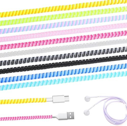 10 Pcs Spiral Wire Protector from Pets Cable Protector Animal Proof Multicolor Charger Cable Protector from Pets No Chew The Cable, Data Cable Protective Cover for Phone Charger